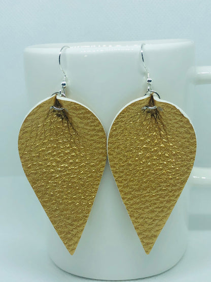 Folded Tear Drop Earrings