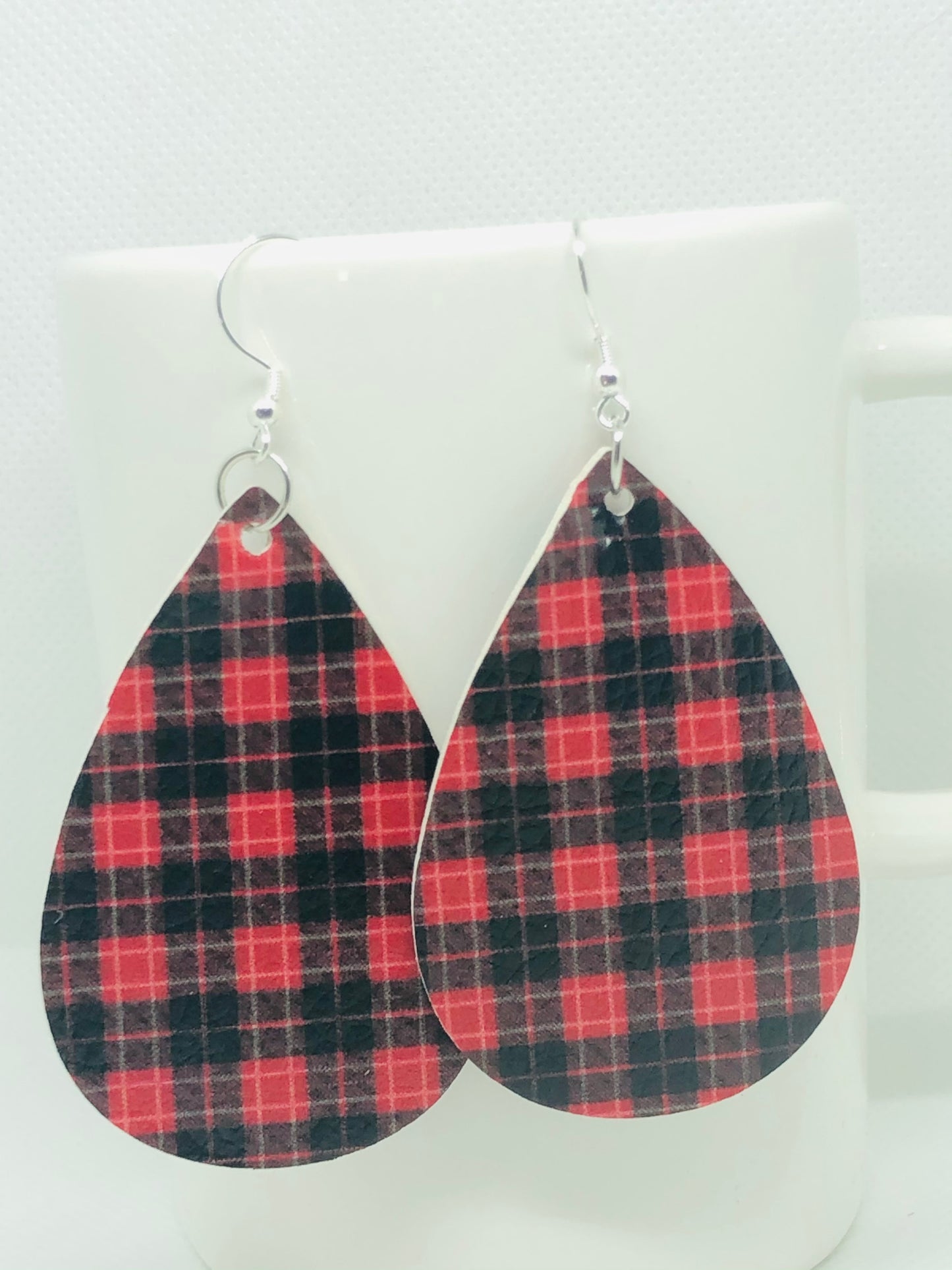 Plaid and Christmas Earrings