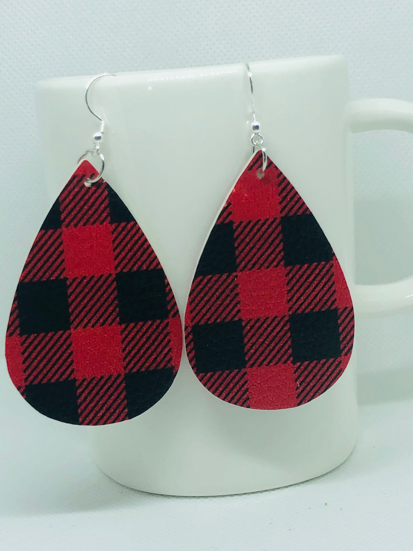 Plaid and Christmas Earrings