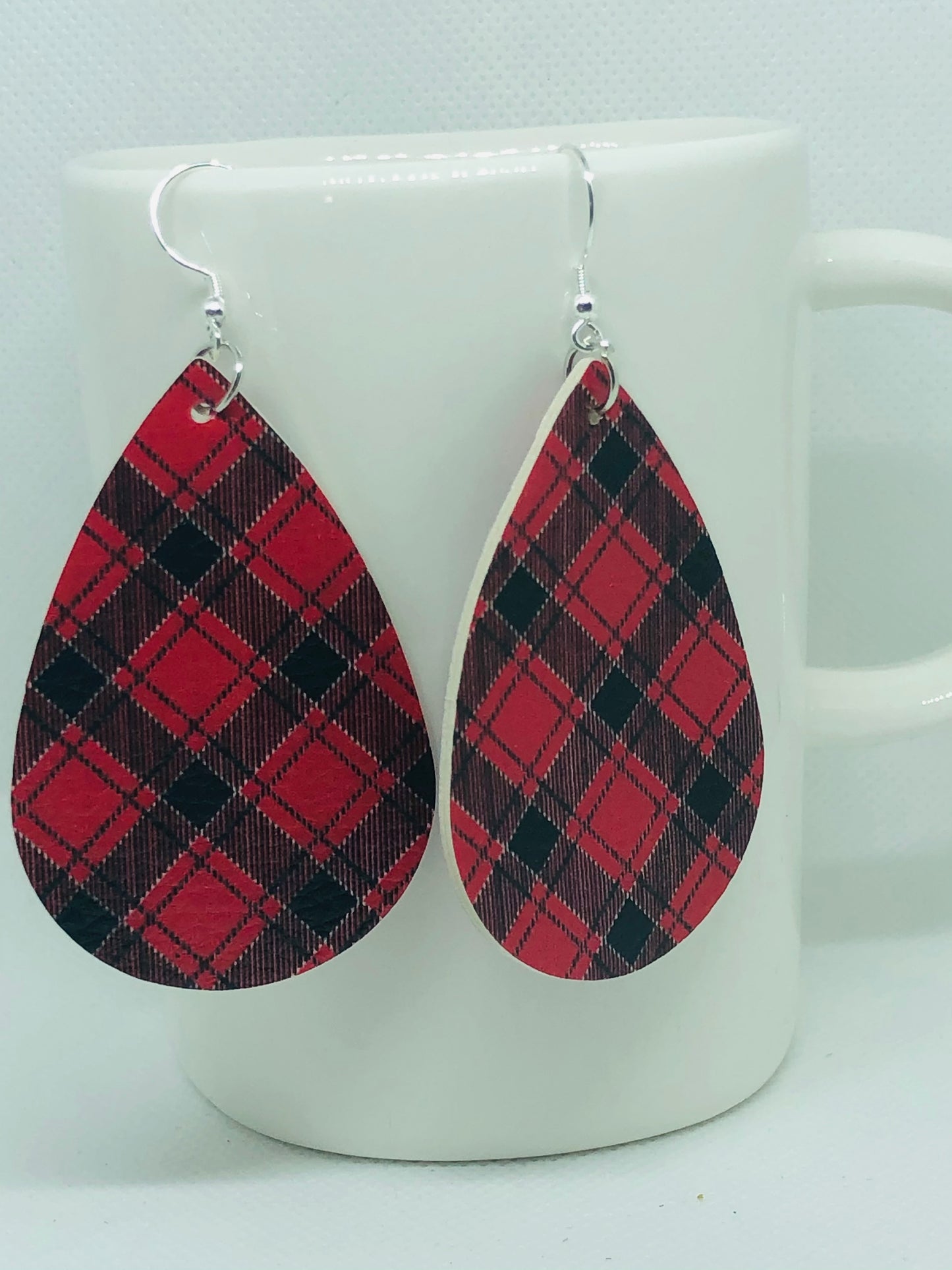 Plaid and Christmas Earrings