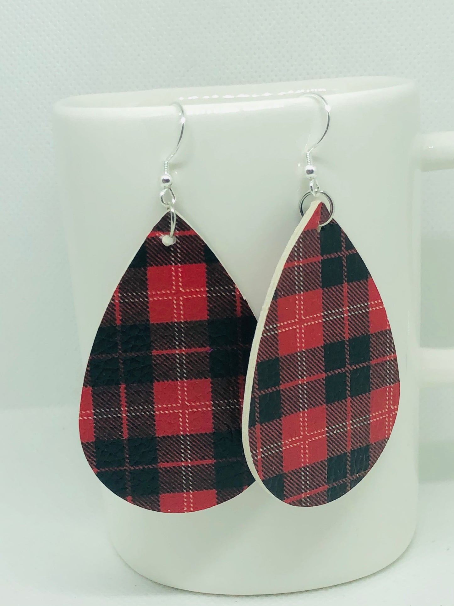 Plaid and Christmas Earrings