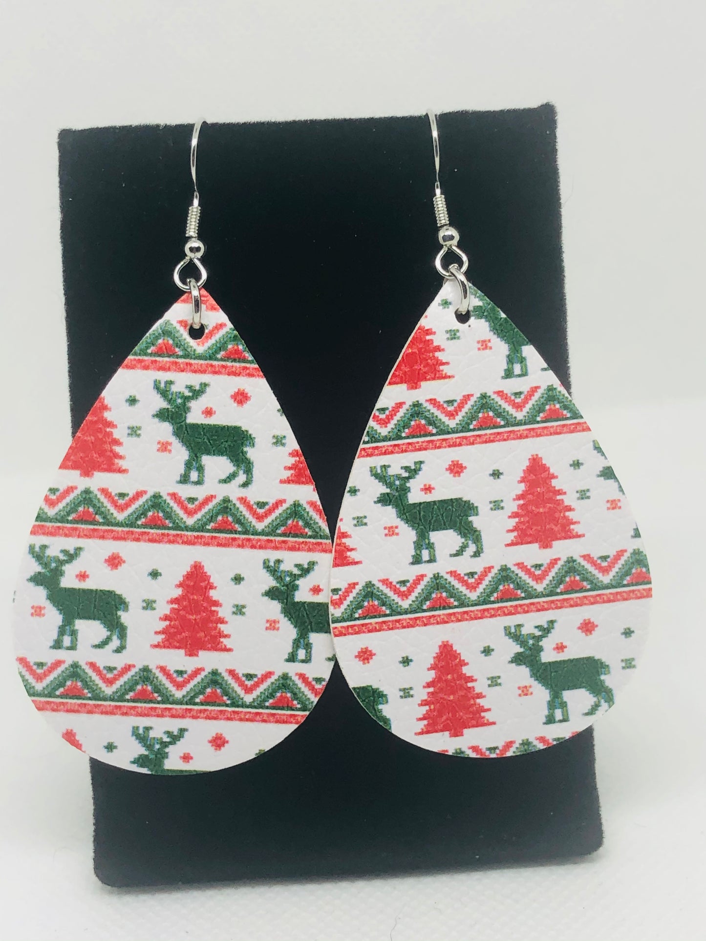 Plaid and Christmas Earrings