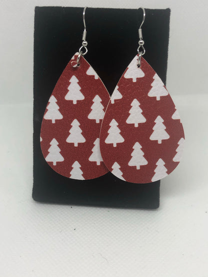 Plaid and Christmas Earrings