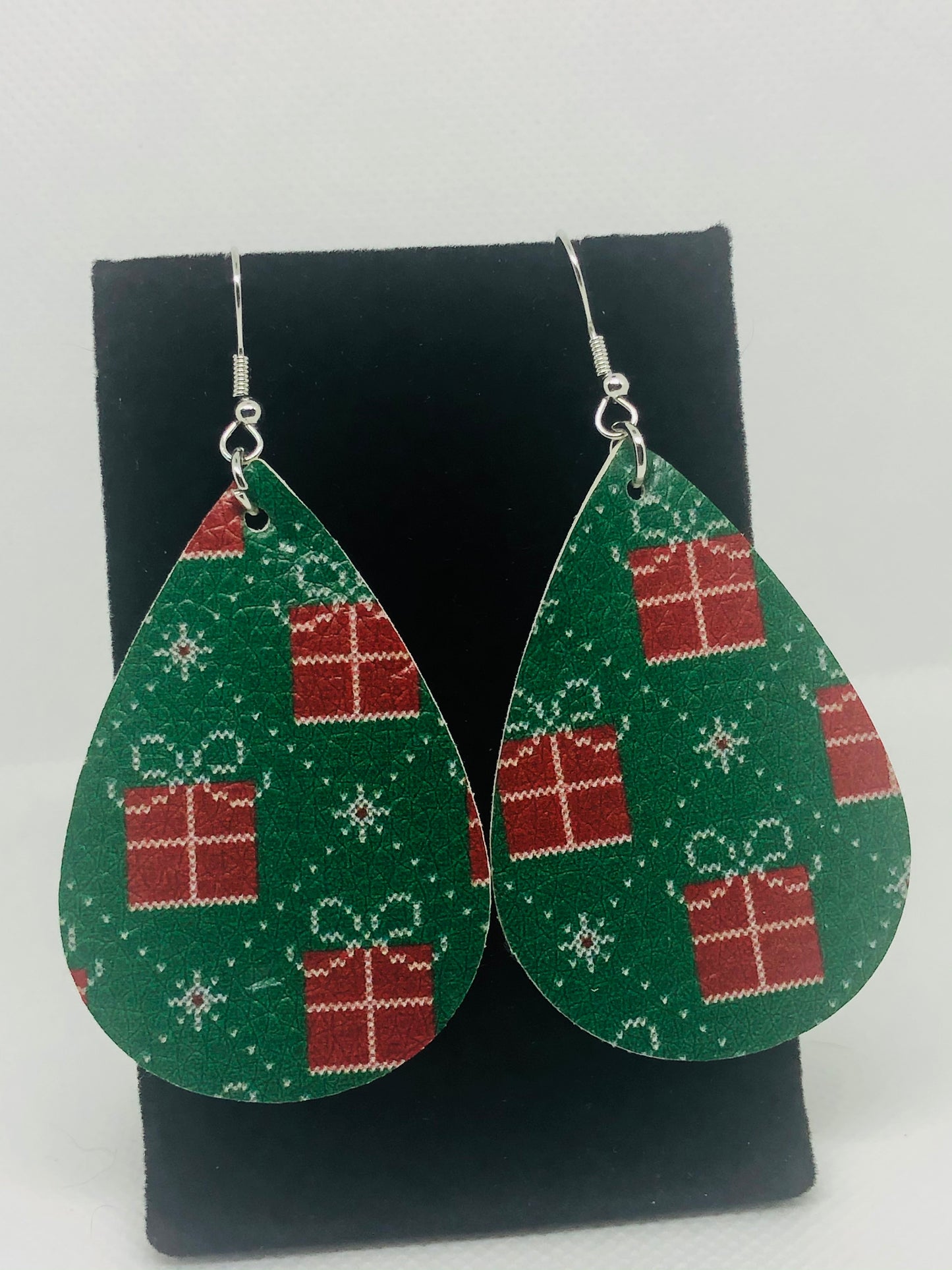 Plaid and Christmas Earrings