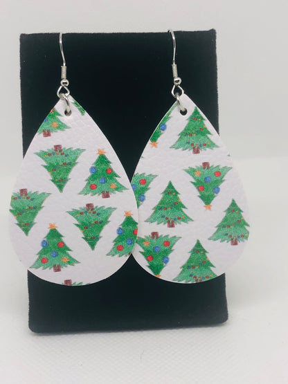 Plaid and Christmas Earrings